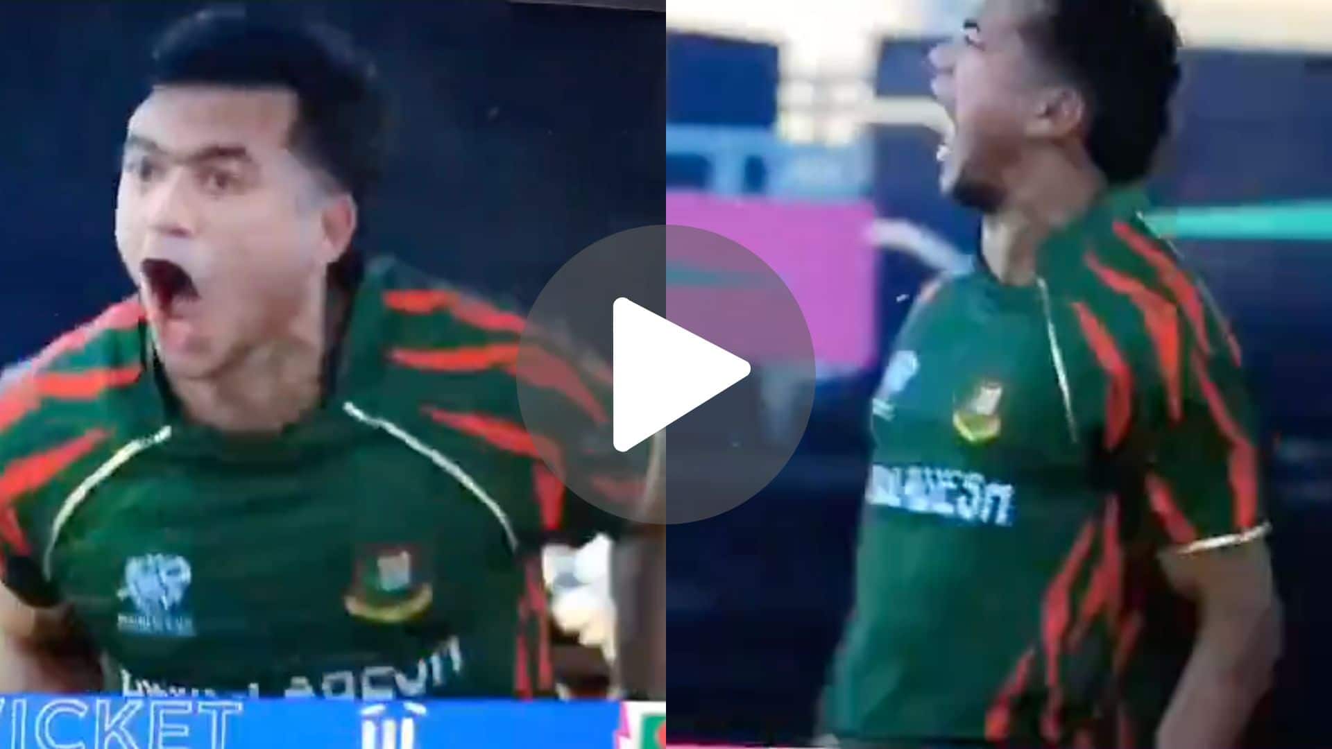 [Watch] Taskin Ahmed Roars Like A Bengal Tiger As He Castles Kusal Mendis With A Beauty